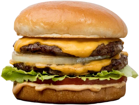 CaliDouble burger made with two beef patties